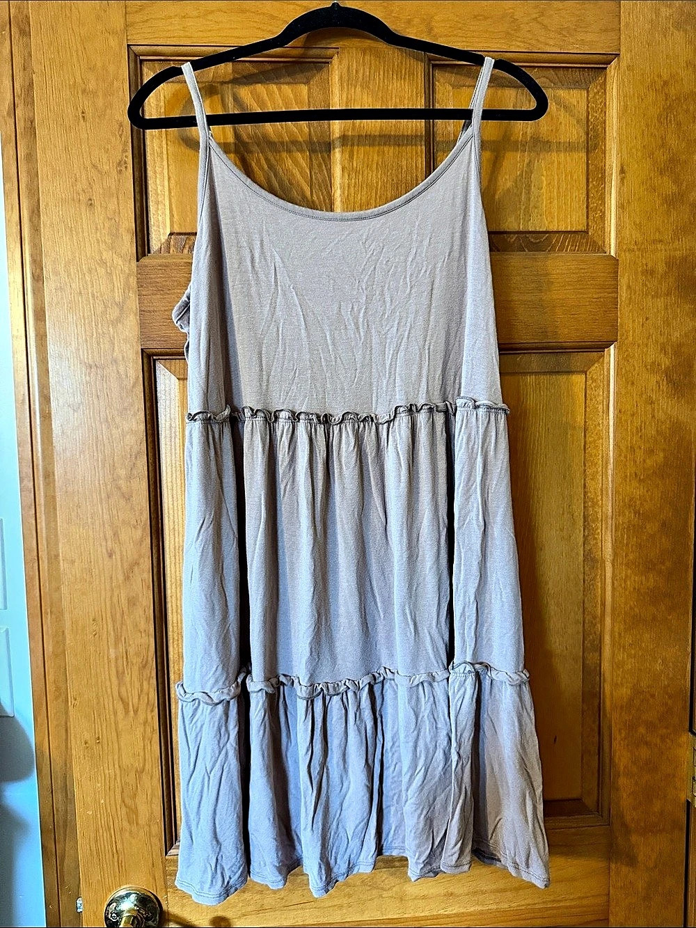Maurices 24/7 Tiered Mini Dress Gray Like New